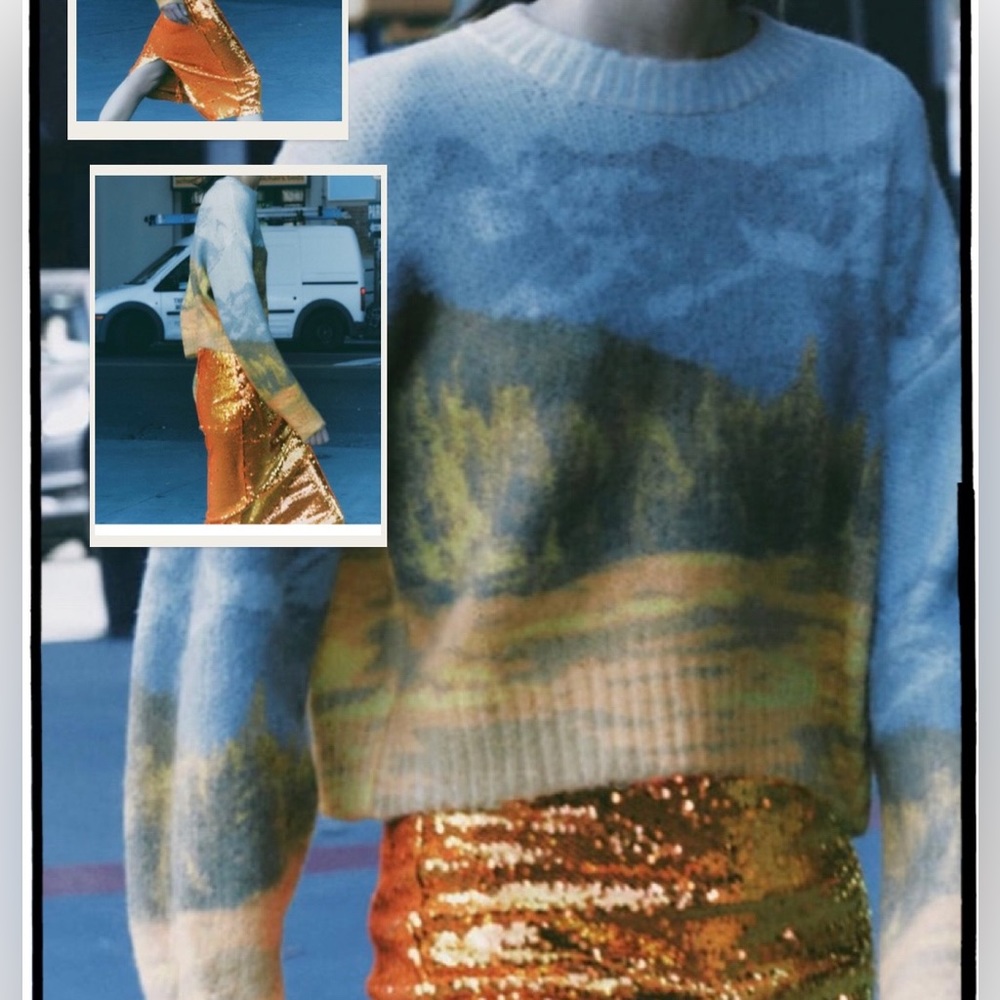 Zara Printed Landscape Sweater